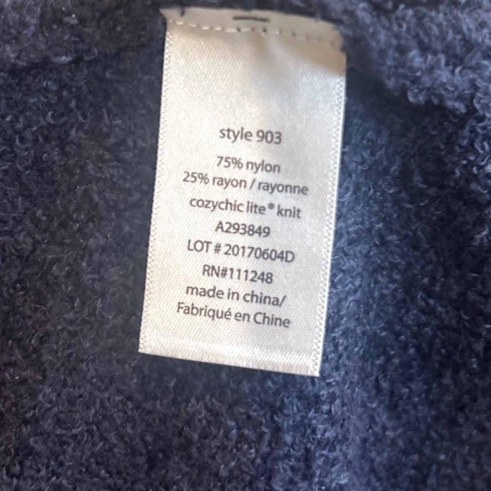 Barefoot Dreams CozyChic Lite Circle Cardigan Navy Blue Open Front 903 S/M - Picture 5 of 6